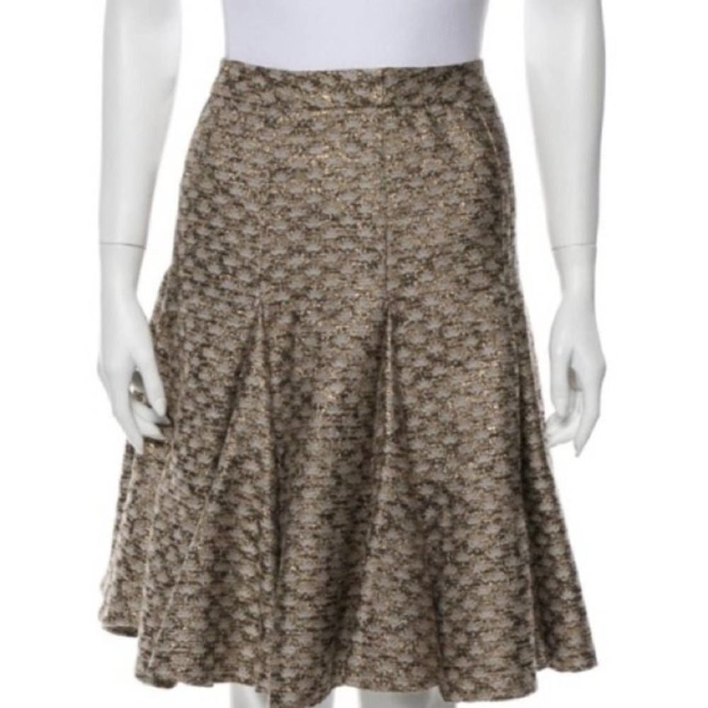 Matthew Williamson Metallic Knee Length Skirt